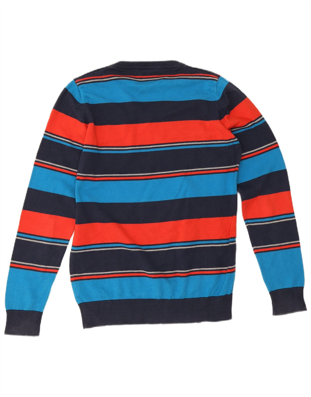 Jack & Jones Pulover cu decolteu în V pentru bărbați, bumbac cu dungi mici, multicolore