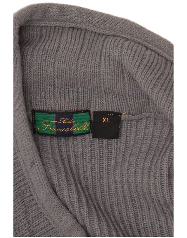Cardigan Vintage pentru bărbați, XL, gri