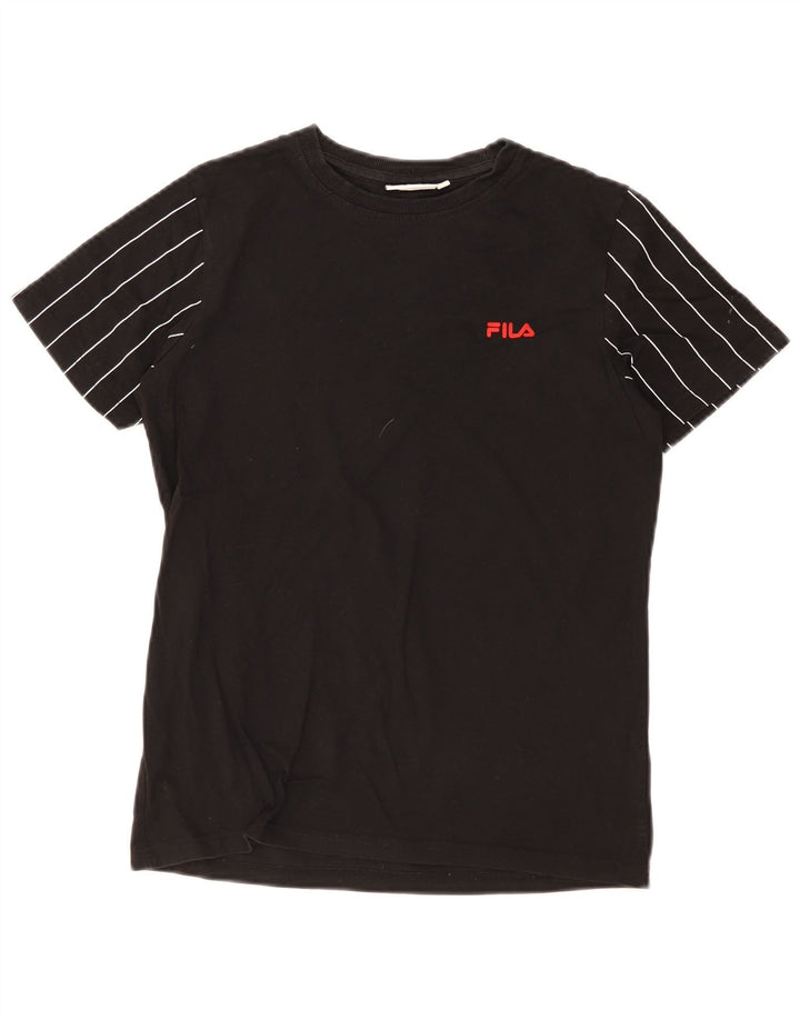 Tricou Băieți Fila Top 13-14 Ani Negru Dungi