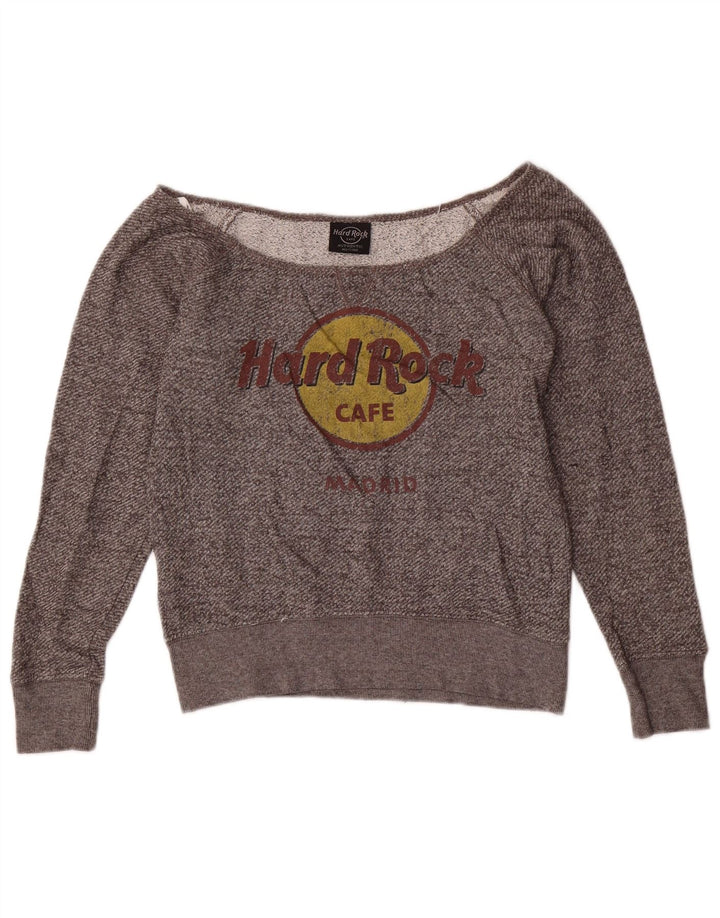 Pulover pentru femei Hard Rock Cafe, cu umăr dezactivat, UK 10, Gri mic