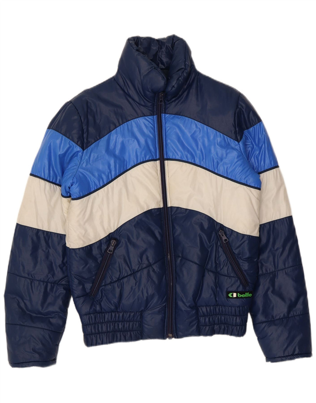 Jachetă căptușită pentru bărbați Belfe IT 46 Small Bluemarin Colorblock Poliamidă