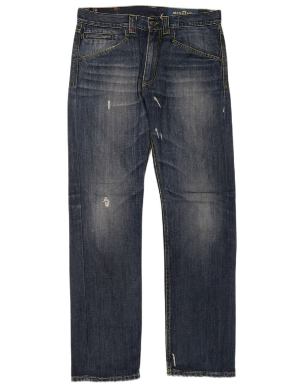 DONDUP Blugi Distressed pentru bărbați L34 L32 Bumbac albastru