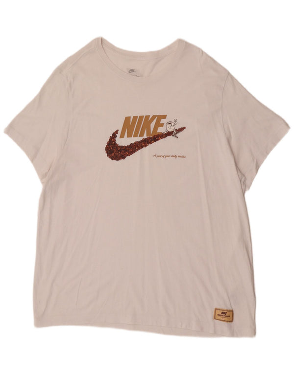 Tricou grafic pentru bărbați Nike Top 2XL Bumbac alb