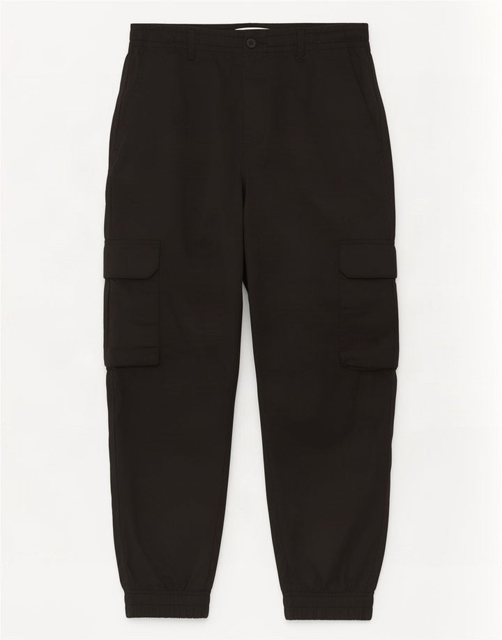 Pantaloni de jogging pentru bărbați Zara Pantaloni cargo medii L31 L25 Poliester negru