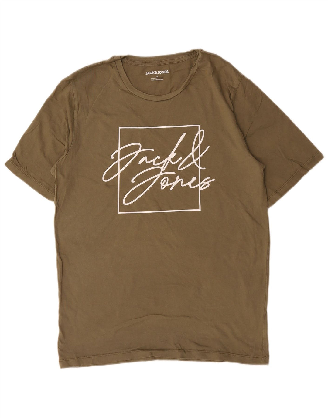 Tricou cu grafic Jack & Jones pentru bărbați Top Mediu Kaki Bumbac