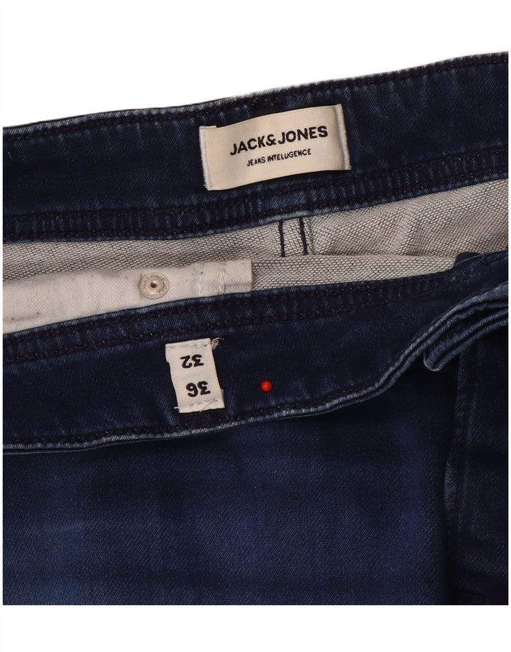 Blugi slim pentru bărbați Jack & Jones W36 L32 bleumarin