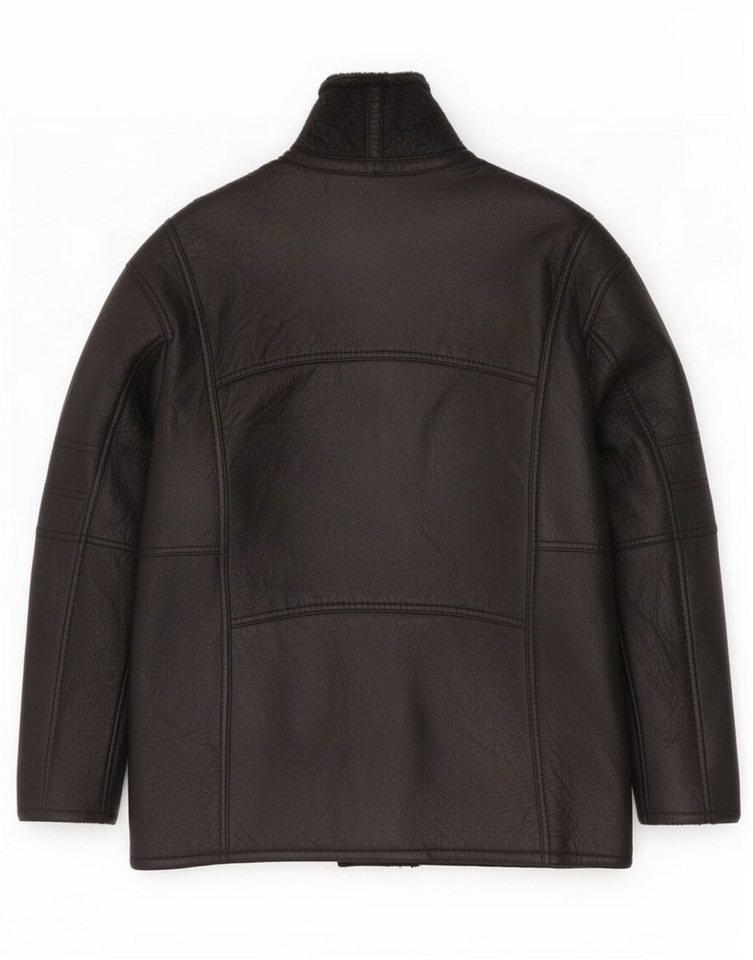 Jachetă vintage pentru bărbați din shearling IT 50 Large Black