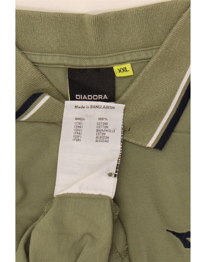 Tricou polo pentru bărbați Diadora 2XL bumbac kaki
