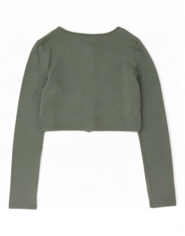 Top cardigan pentru femei Zara UK 12 Medium Green Viscose