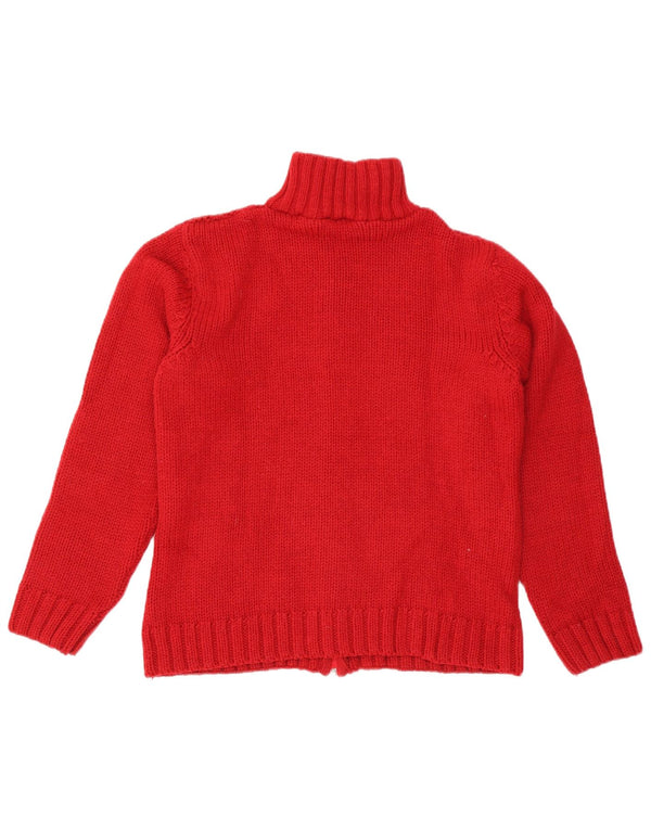 Pulover cardigan pentru femei Onyx UK 14 mare roșu acrilic