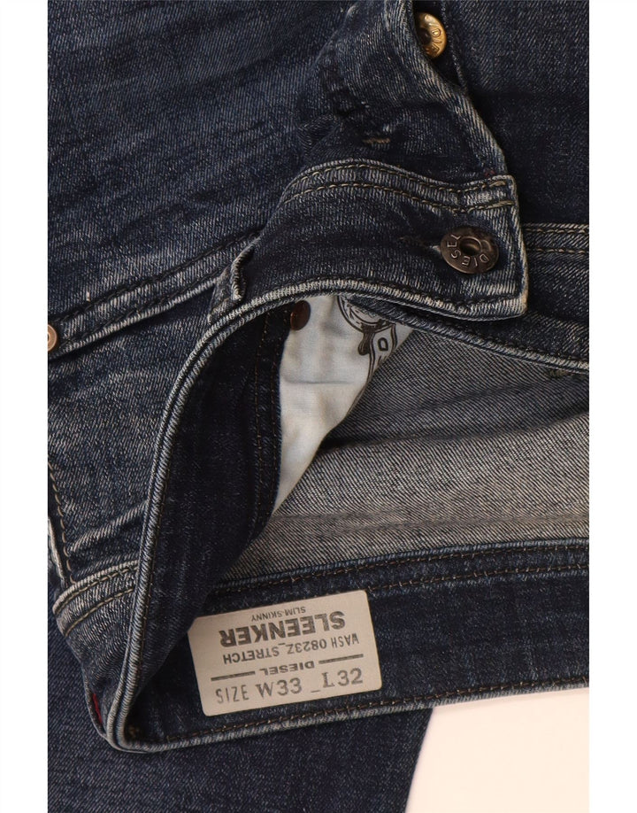 DIESEL Blugi pentru bărbați Sleenker Slim Skinny W33 L32 Bumbac bleumarin
