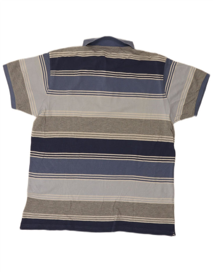Cămașă polo pentru bărbați Kappa 2XL, bumbac cu dungi albastre