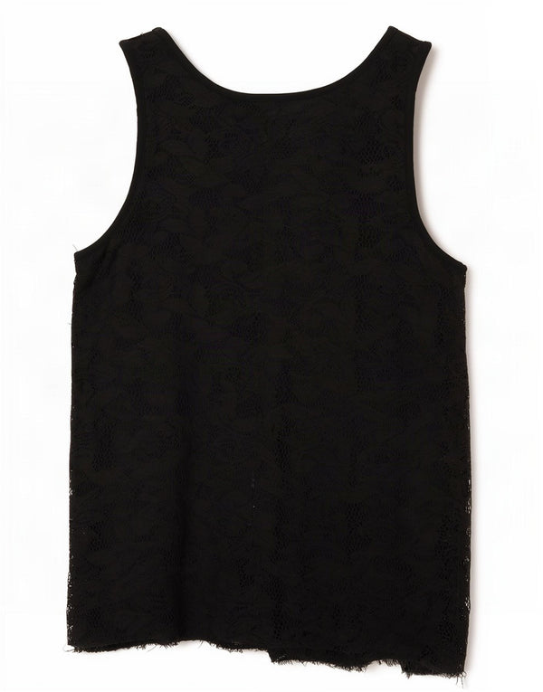 Vestă Guess din dantelă pentru femei UK 14 Medium Black Floral Viscose