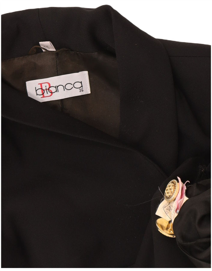 Jachetă Blazer pentru femei Bianca cu paragate cu 1 nasture EU 36 Poliester negru mic