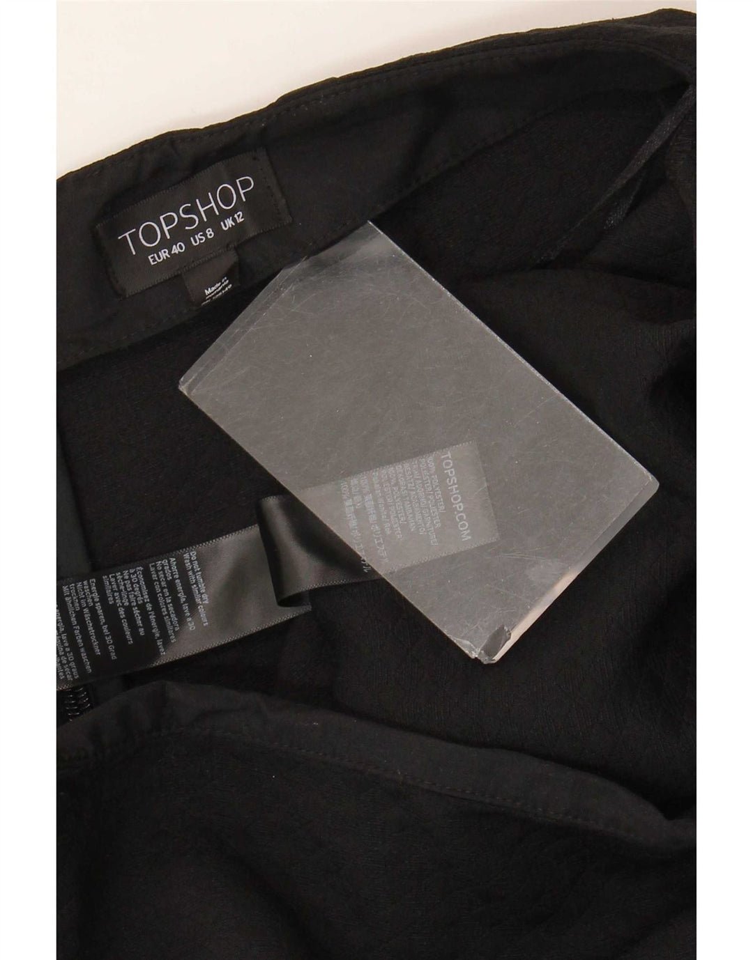 Fusta mini Topshop pentru femei UK 12 Medium W30 Poliester floral negru