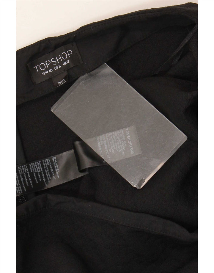 Fusta mini Topshop pentru femei UK 12 Medium W30 Poliester floral negru