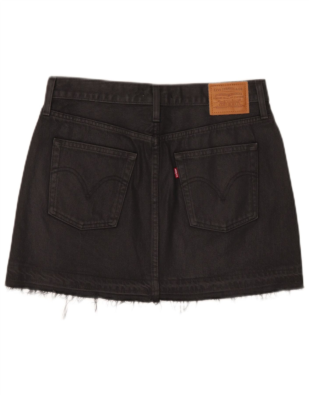 Fusta Mini denim Levi's W27 Small Black Bumbac