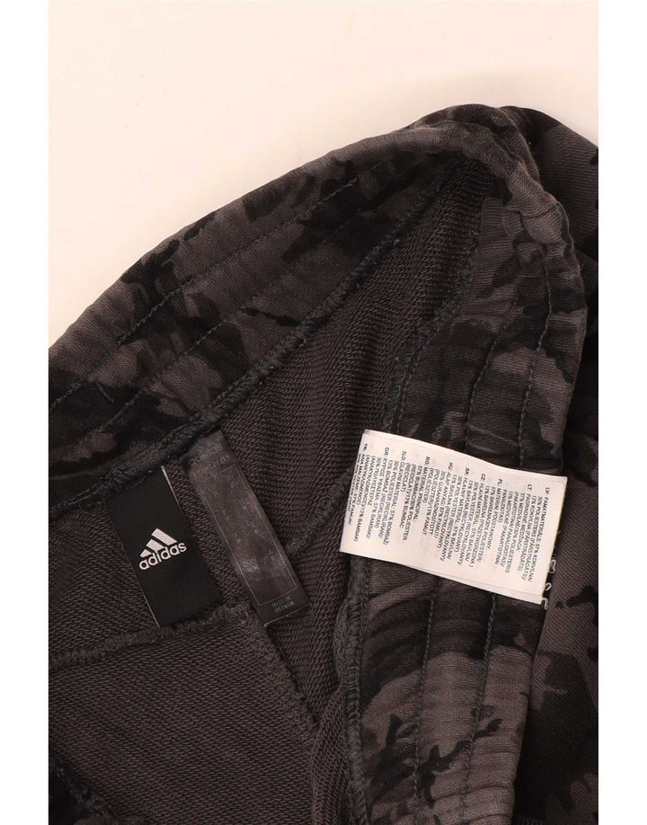 Pantaloni de trening pentru bărbați Adidas Pantaloni de jogging, bumbac camuflaj, gri mediu