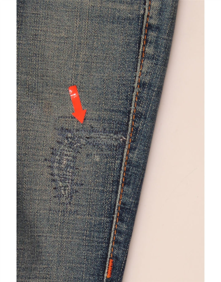 TRUE RELIGION Blugi drepti pentru femei W24 L32 Bumbac bleumarin