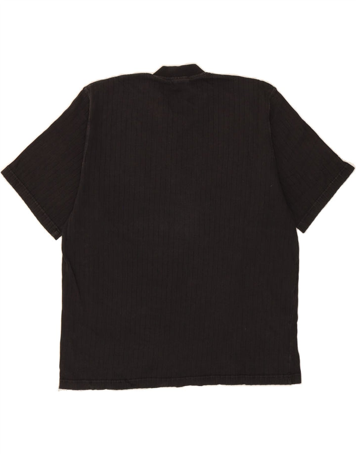 ADIDAS Mens Short Sleeve Sweatshirt Jumper Large Black Cotton Vintage Adidas and Second-Hand Adidas from Messina Hembry 