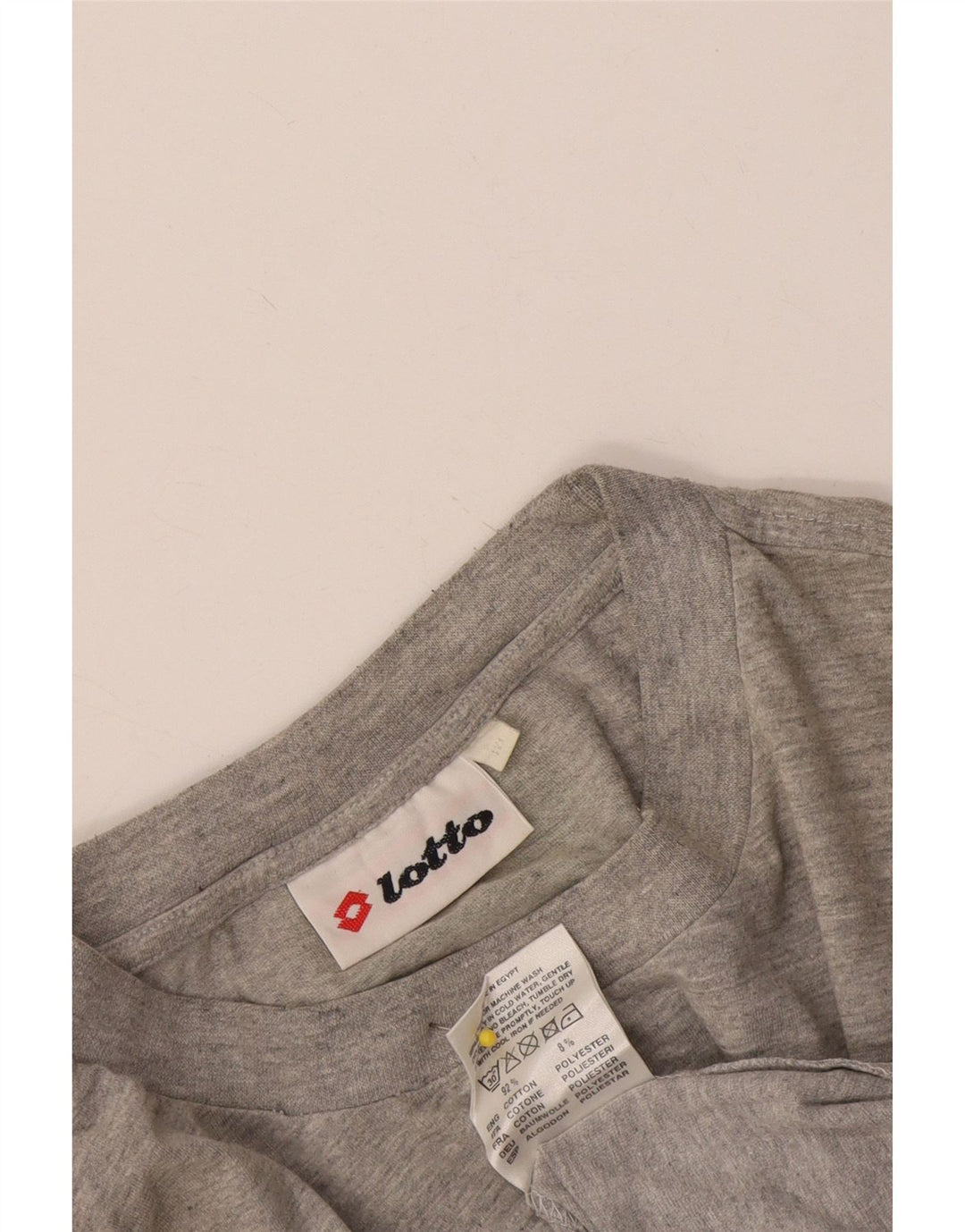 Tricou grafic pentru bărbați Lotto Top din bumbac gri mediu