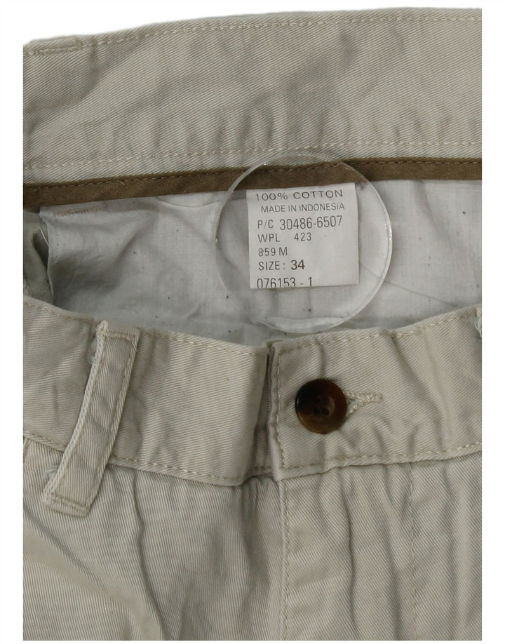 Pantaloni scurți chino kaki DOCKERS pentru bărbați W34, bumbac albastru mare