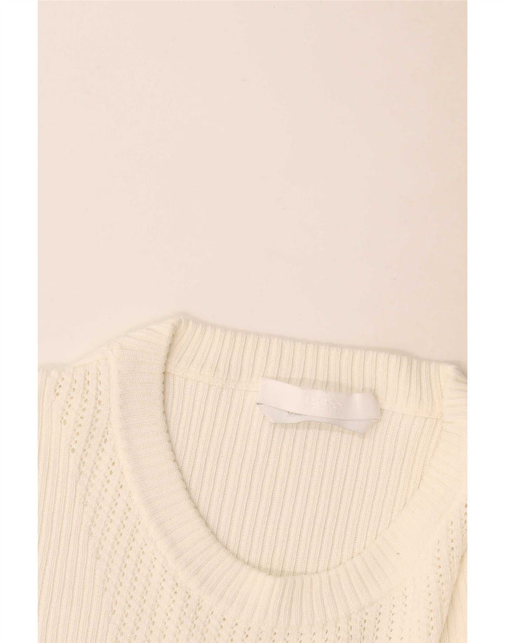 Hugo Boss Top pentru femei cu mânecă lungă UK 12 Medium Off White