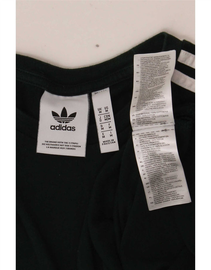 Top pentru bărbați Adidas cu mânecă lungă din bumbac verde mediu