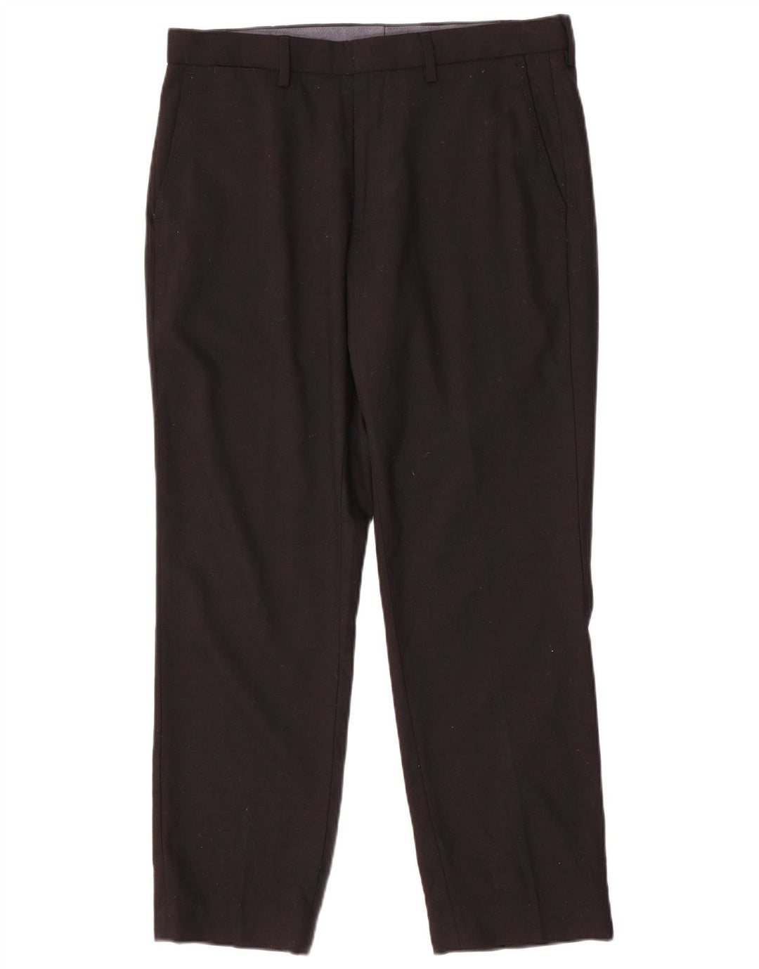 Pantaloni chino pentru bărbați Marks & Spencer, cu ajustare normală, L34 L29 Lână neagră