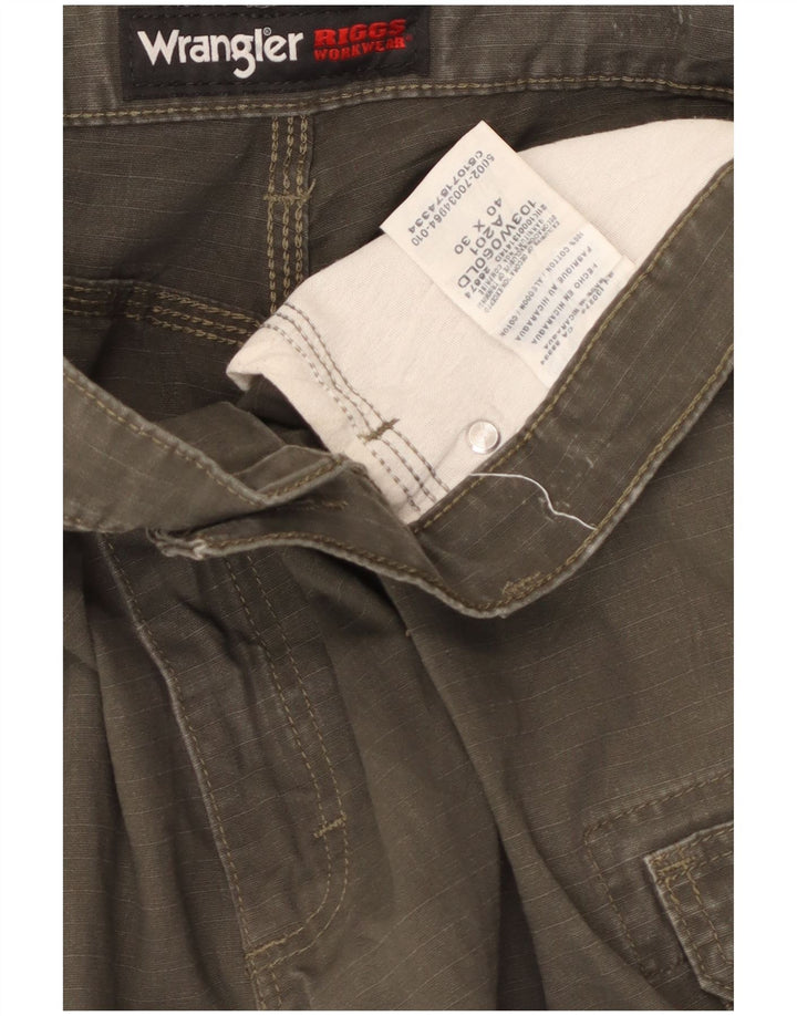 Pantaloni cargo drepti pentru bărbați Wrangler W40 L26 bumbac kaki