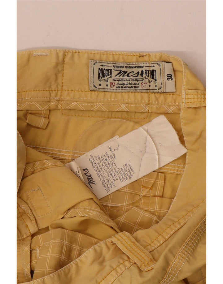 Pantaloni scurți casual pentru bărbați Marlboro Classics, mediu W30, bumbac galben