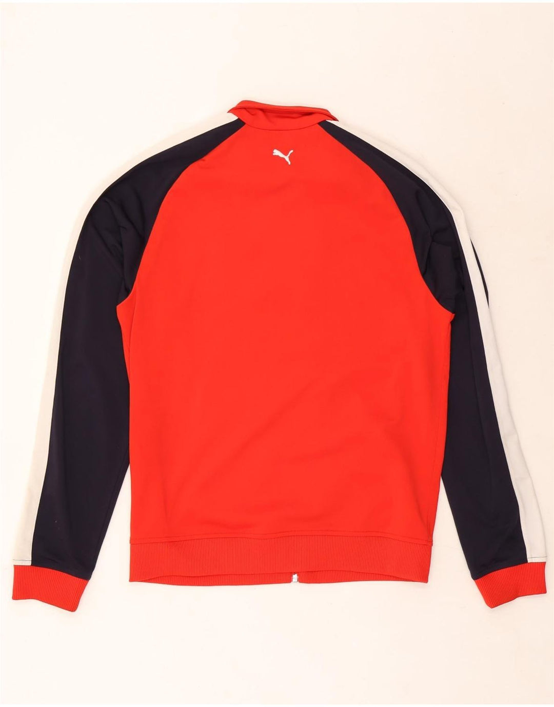 Jachetă de trening Puma pentru băieți 15-16 ani, poliester color bloc roșu