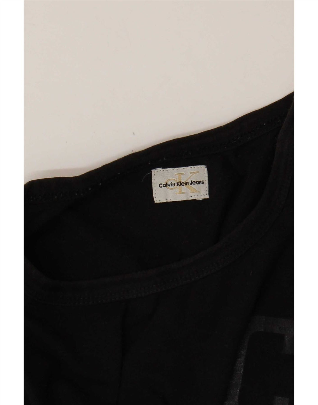 Calvin Klein Jeans Top grafic pentru bărbați cu mânecă lungă, mic, negru