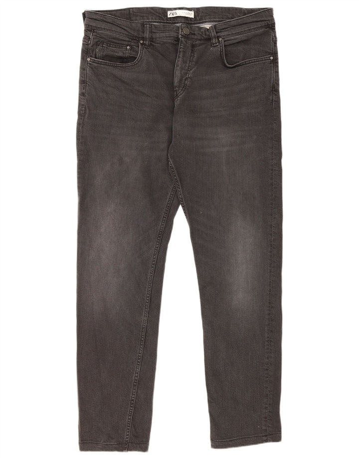 Blugi slim pentru bărbați Zara EU 46 XL W36 L30 negri