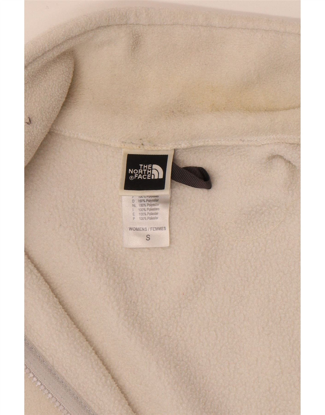 The North Face Womens Oversized Fleece Gilet UK 10 Small White Poliester