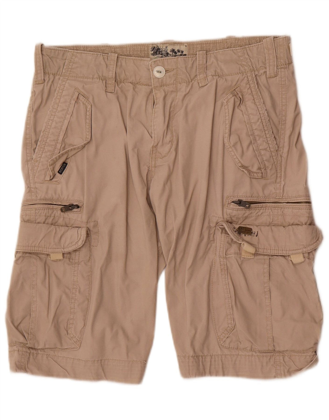 Scotch & Soda Pantaloni scurți cargo pentru bărbați W32 bumbac mediu bej