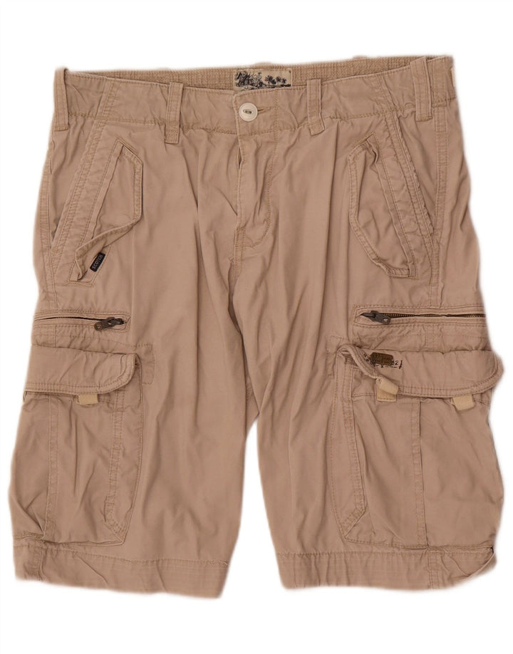 Scotch & Soda Pantaloni scurți cargo pentru bărbați W32 bumbac mediu bej