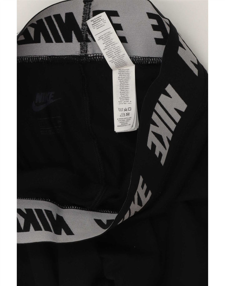 Leggings grafic Nike pentru femei UK 8 Small Black Bumbac