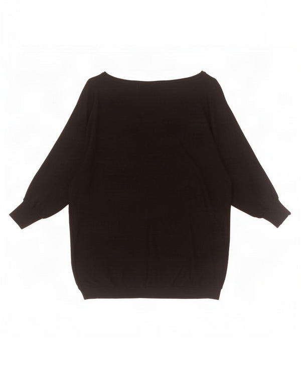 Pulover Guess pentru femei, cu mâneci 3/4, cu gât de barcă, UK 10 Mic Negru