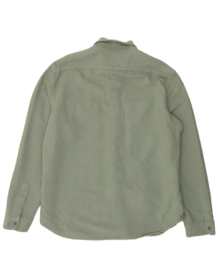 Cămașă clasică de flanel pentru bărbați J. CREW, bumbac verde XL