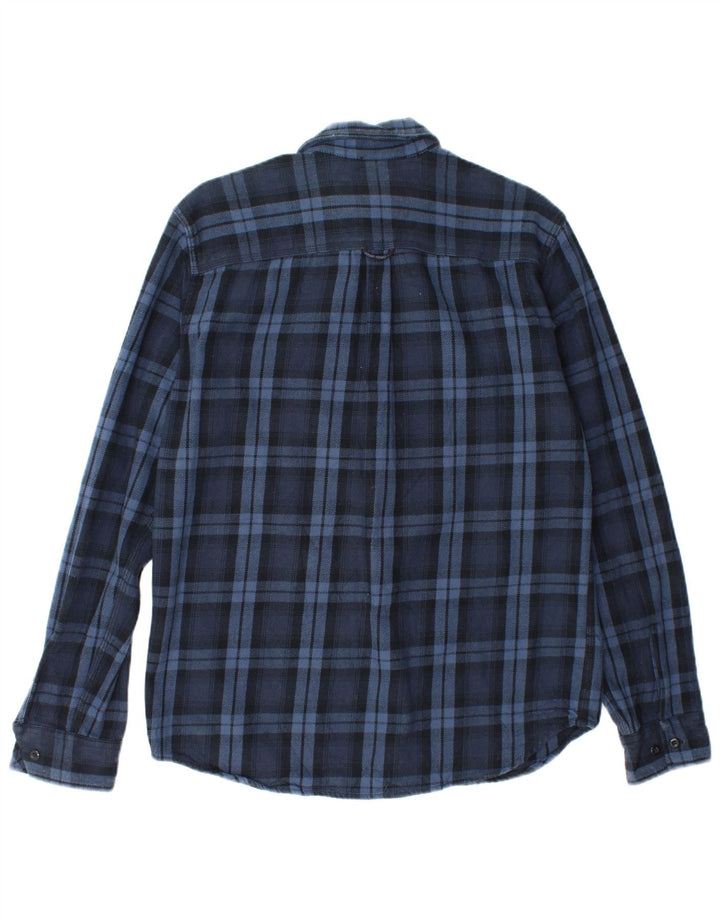 Cămașă de flanel Jack & Jones pentru bărbați, bumbac cu carouri albastre mari
