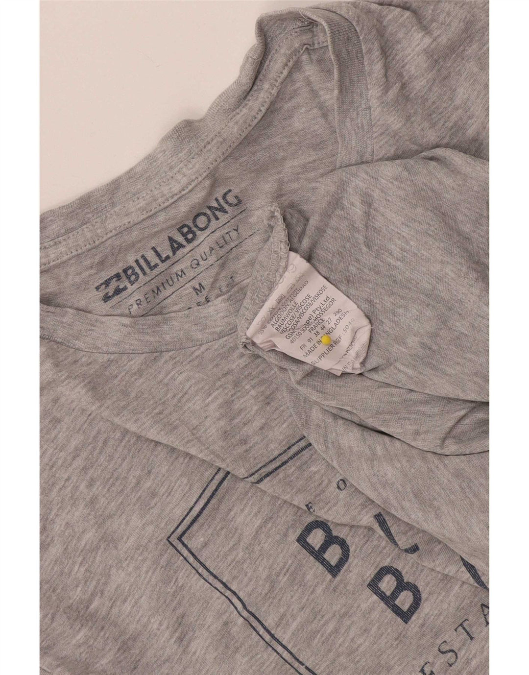 Tricou grafic pentru bărbați Billabong Top, bumbac cu pete gri mediu