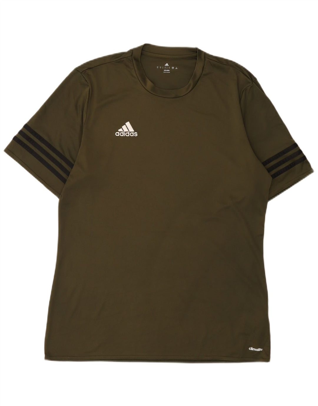 Tricou Adidas Climalite pentru bărbați Top mare din poliester kaki