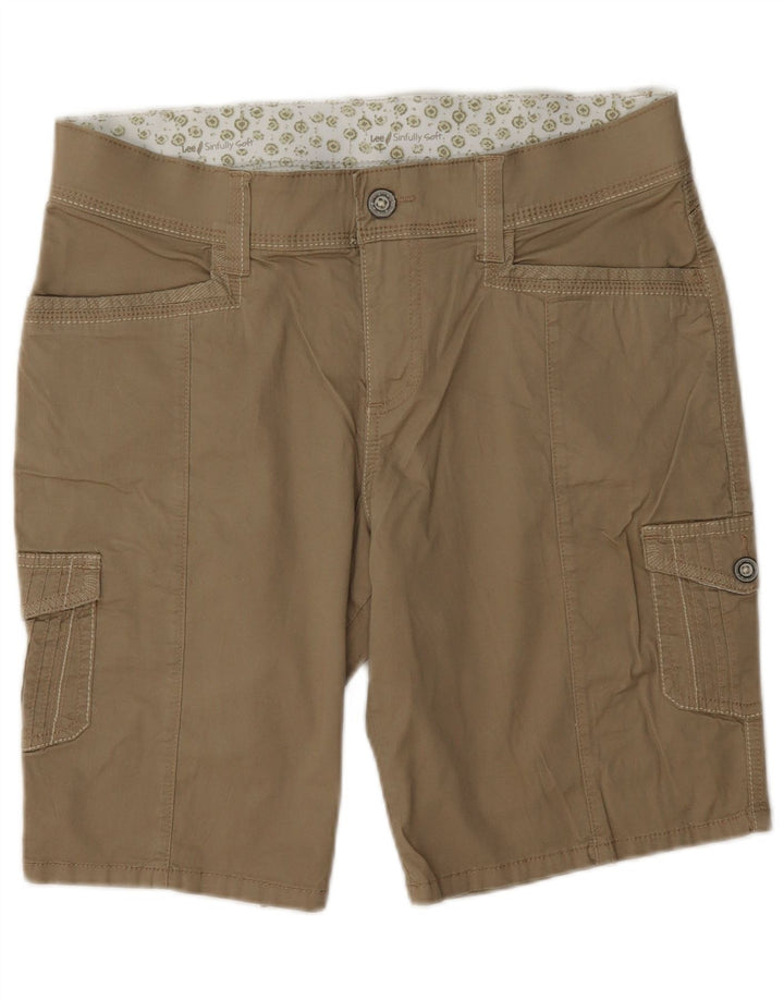 Pantaloni scurti cargo pentru femei Lee US 10 Large W32 Beige Bumbac