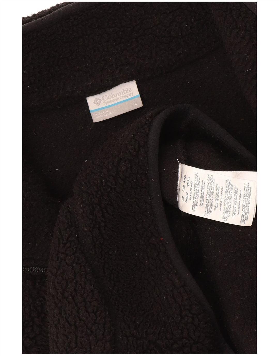 Jachetă fleece Columbia pentru bărbați UK 40, mare, negru, poliester