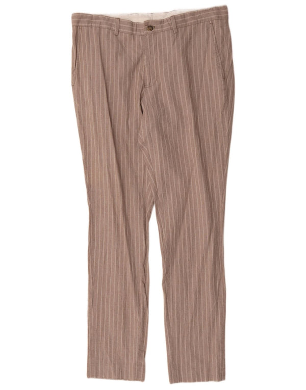 Pantaloni chino subțiri pentru bărbați Jack & Jones IT 52 XL W36 L31 gri cu dungi