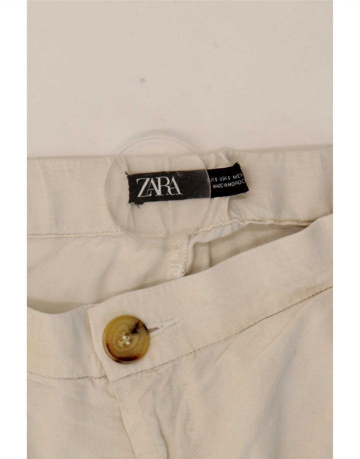 Pantaloni cargo de joggeri pentru femei Zara Mici L26 L27 Alb