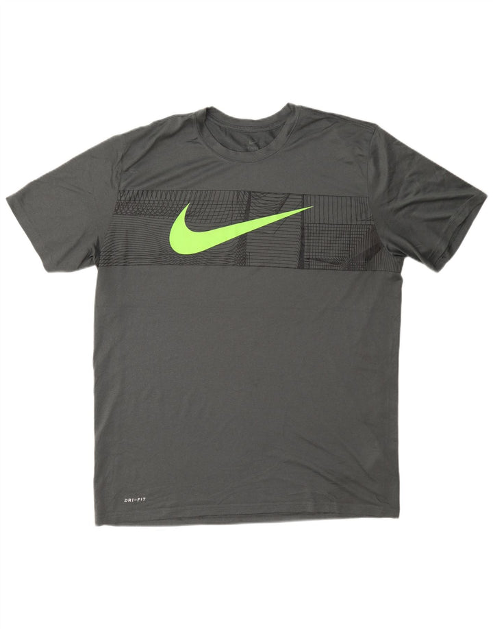 Tricou grafic Nike Dri Fit pentru bărbați Top XL poliester gri