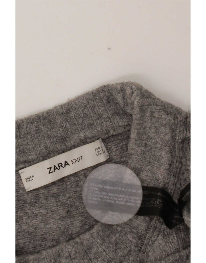 Pulover cu gât țestoasă supradimensionat pentru femei Zara UK 10 Mic, gri pete