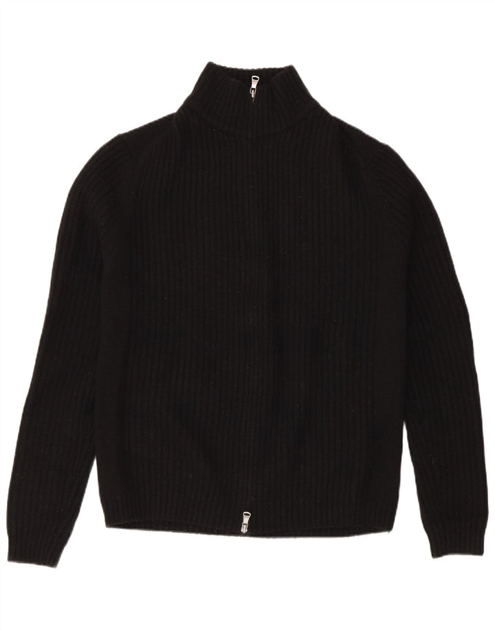 Pulover cardigan pentru bărbați Calvin Klein, lână merinos neagră mare